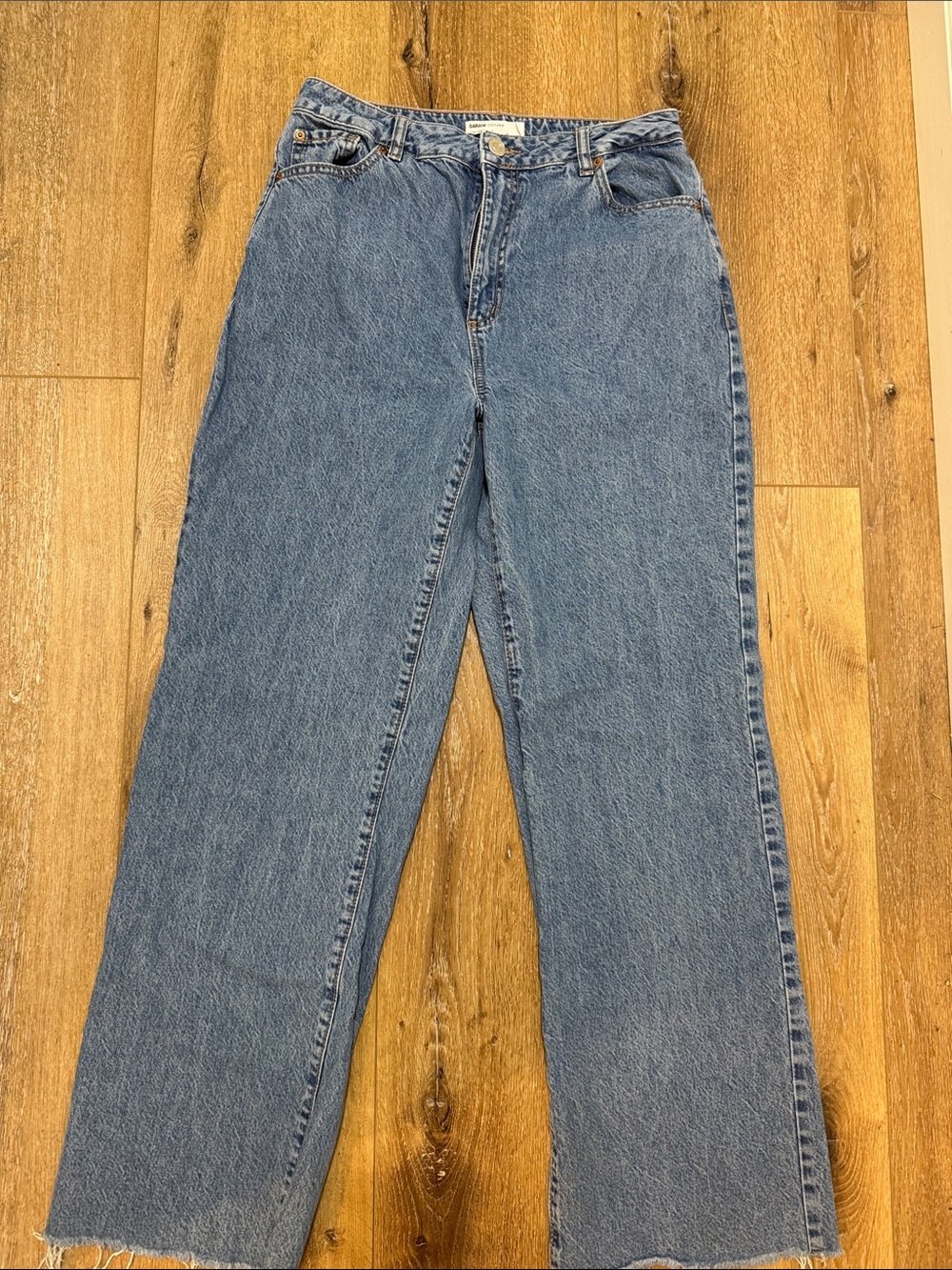 Garage Blue High-Rise Ankle Straight Jeans